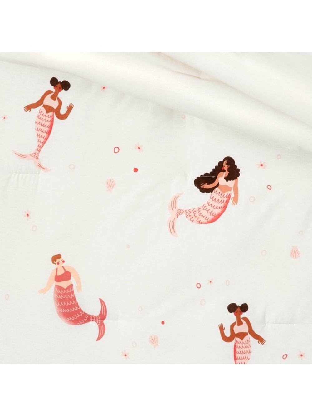 Pillowfort Pink Mermaid Print Comforter on White